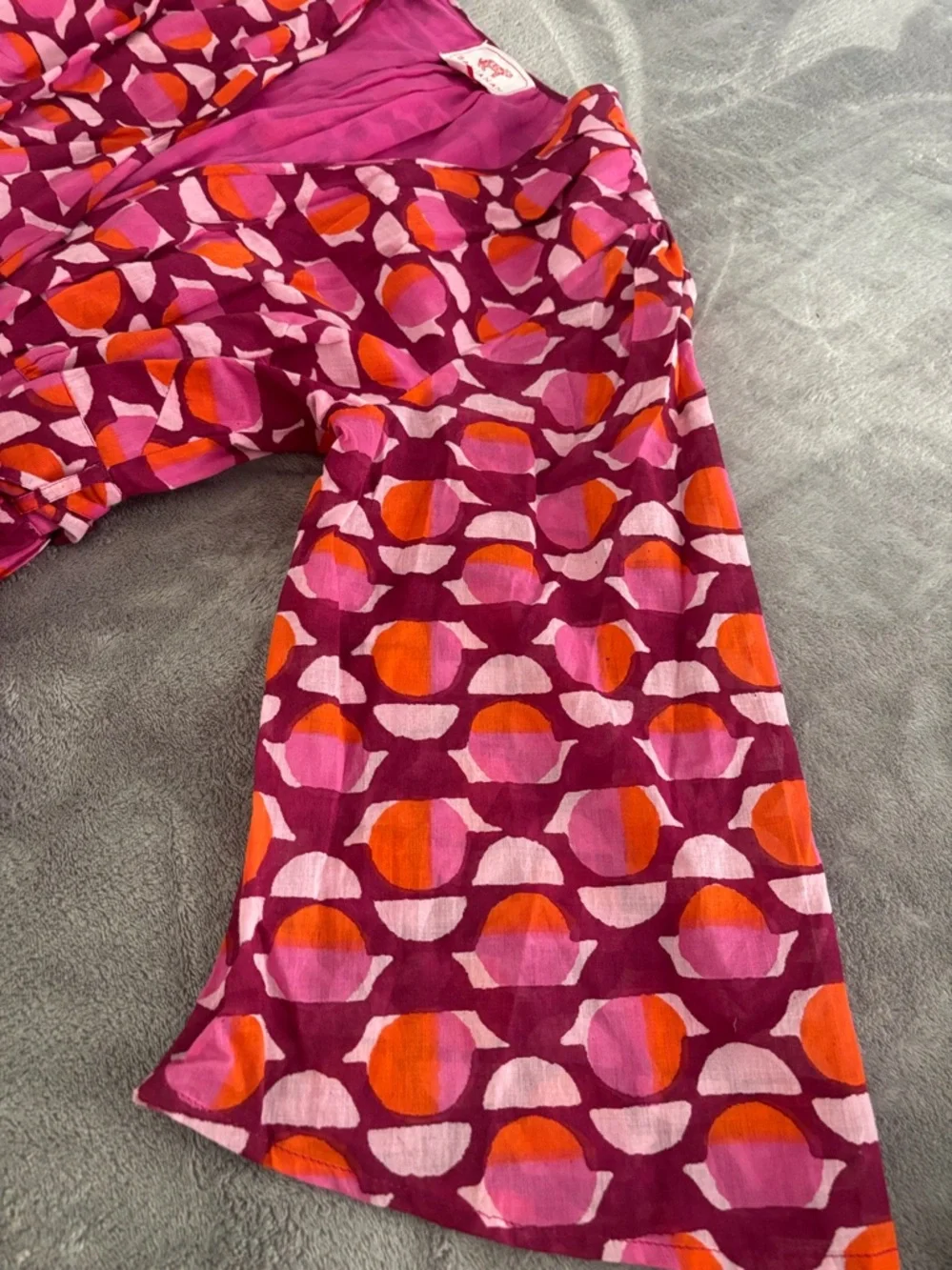 Banjanan Gwen Curlew Curve Lilac Sachet Wrap Mini Dress Size L‎